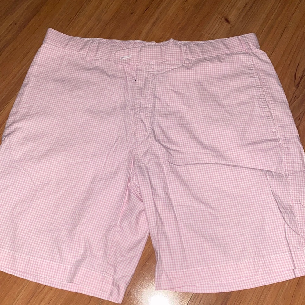 Men’s Pink&White Plaid Short Size:36